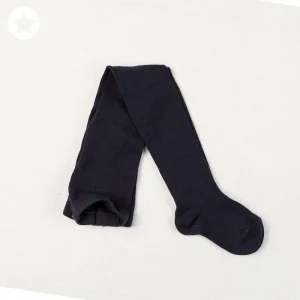 Leotardos de punto liso negro