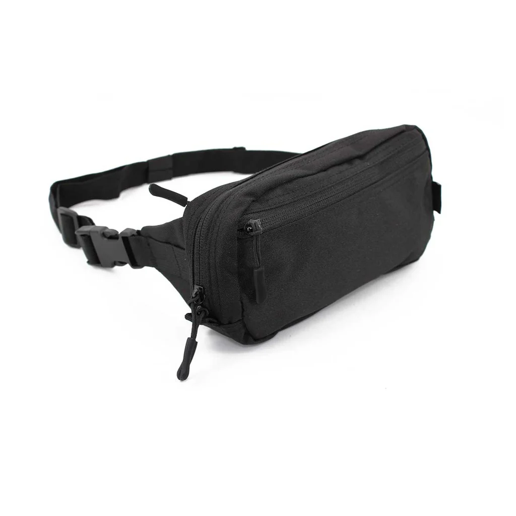 Riñonera tactica rectangular negra - Imagen 3